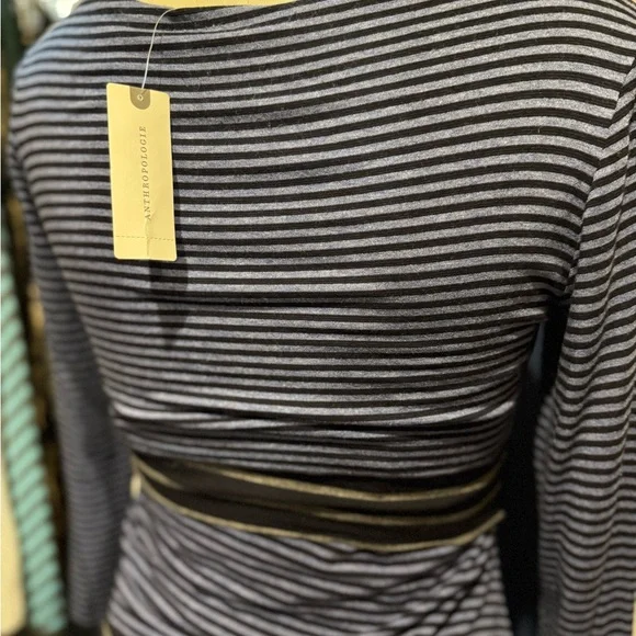 Anthropology soft Large Blue Ruched NWT Baily 44 Bodycon Dress stretchy - Picture 2 of 14